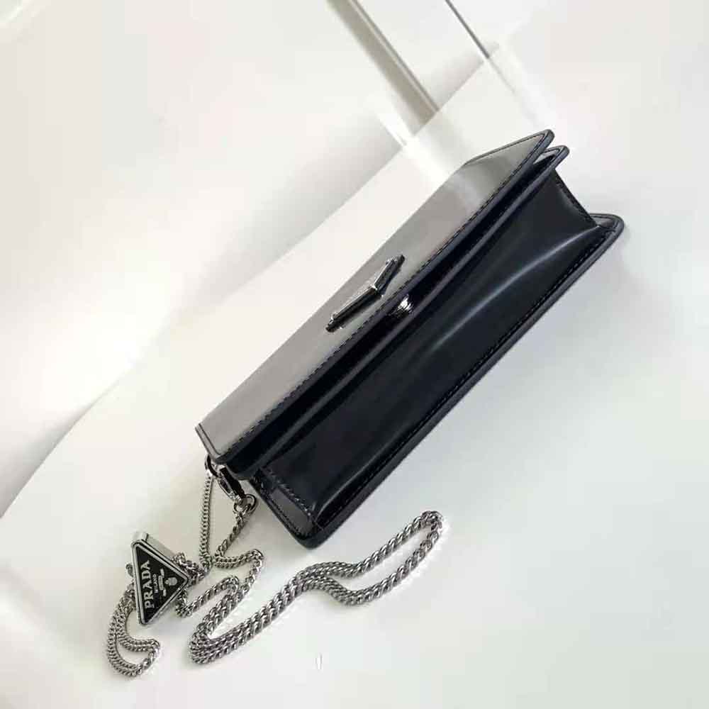 pra retro shiny small square bag