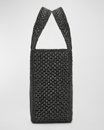 LOEWE x Paula’s Ibiza Font Tote Small Bag in Raffia